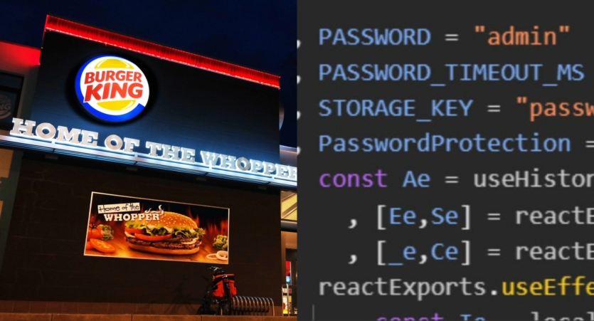 Хакер зламав Burger King через пароль "admin", який лежав просто в HTML