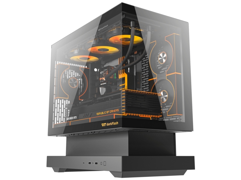 Акваріум для RTX 5090: корпус darkFlash Floatron F1 оптимізований для доступу повітря та розміщення компонентів