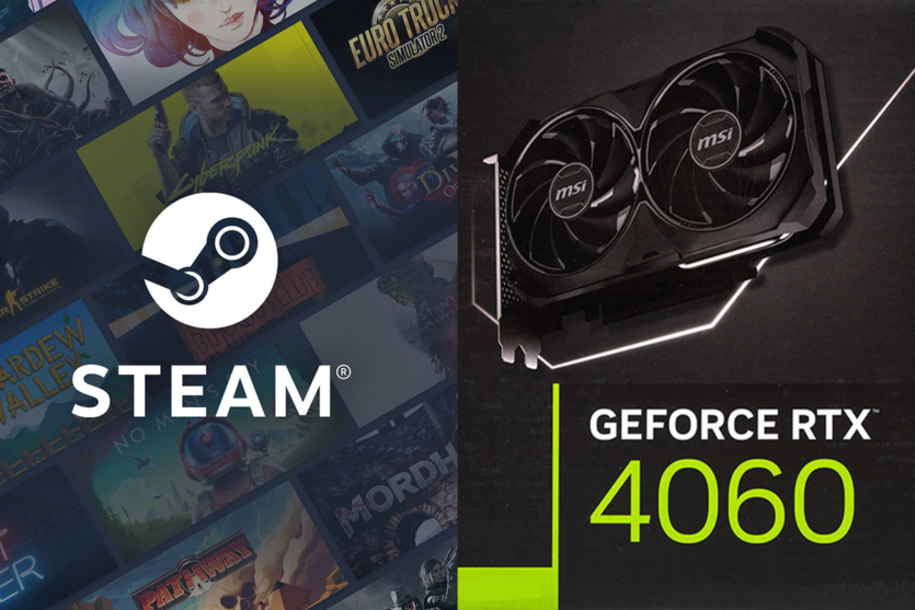 Steam в августе 2025: NVIDIA RTX 4060 перехватывает лидерство, 32 ГБ становятся мейнстримом, внезапный успех Intel