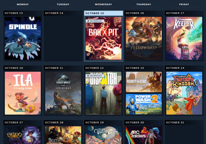 Steam запустив опцію "Особистий календар" — рекомендації нових ігор на основі ваших вподобань