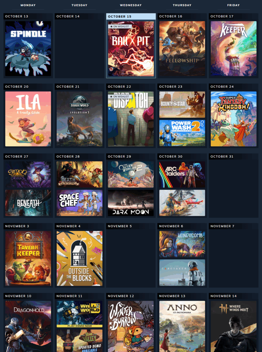Steam запустив опцію "Особистий календар" — рекомендації нових ігор на основі ваших вподобань
