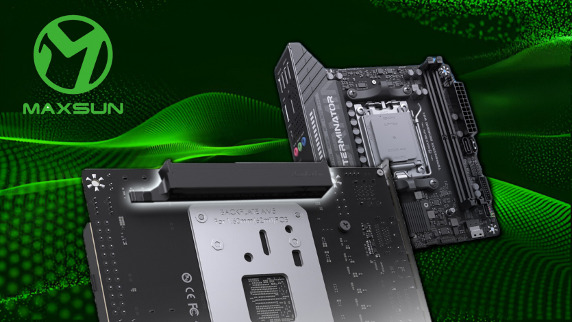 MaxSun B850 Terminator: перша плата для AMD із відеокартою на звороті