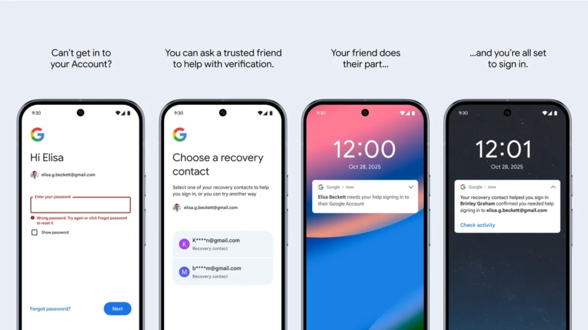 Допомога залу: Google дозволяє звернутися до друзів, якщо забули пароль