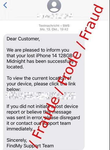 Шахраї ошукують власників вкрадених iPhone фальшивими повідомленнями Apple Find My