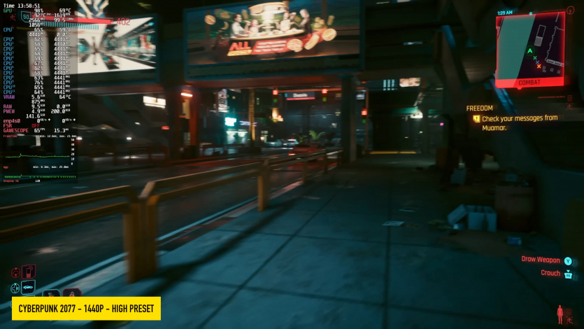 Ютубер зібрав власну Steam Machine: Cyberpunk 2077 60+ FPS без FSR в 1440p