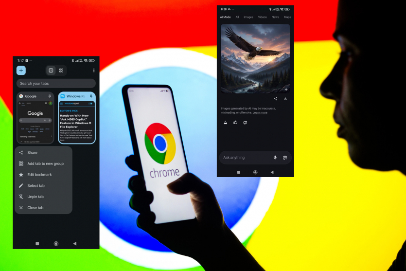 Chrome на Android отримає закріплення вкладок та Nano Banana з адресного рядка