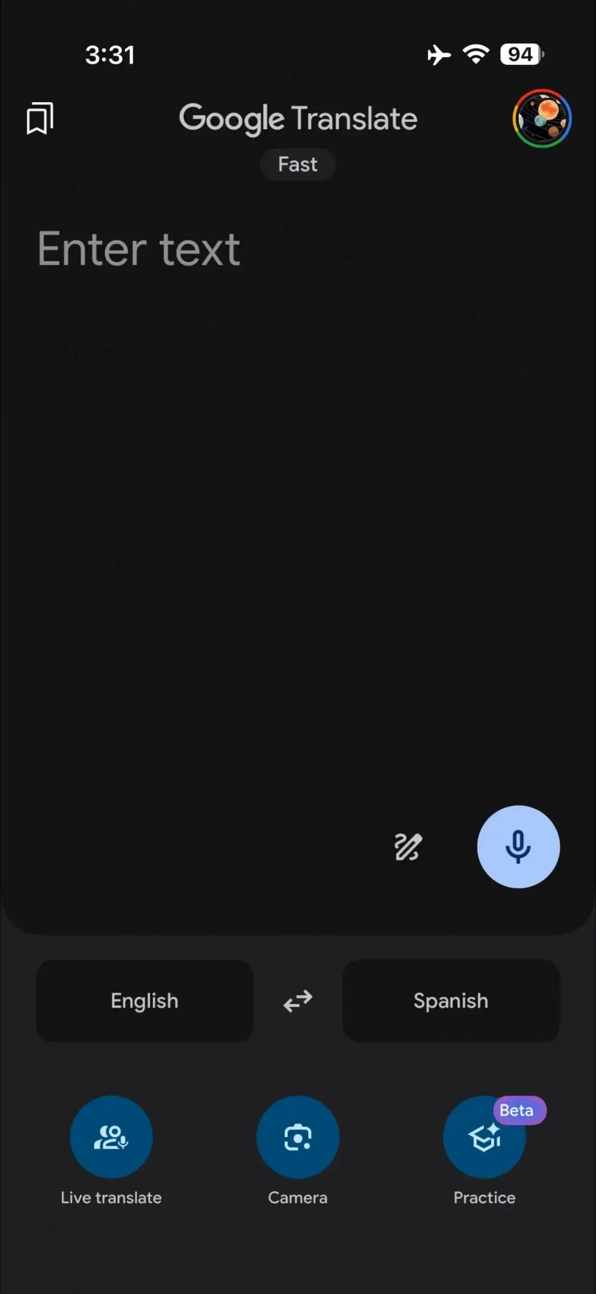 Раніше в Google Translate додали живий переклад та мовні вправи