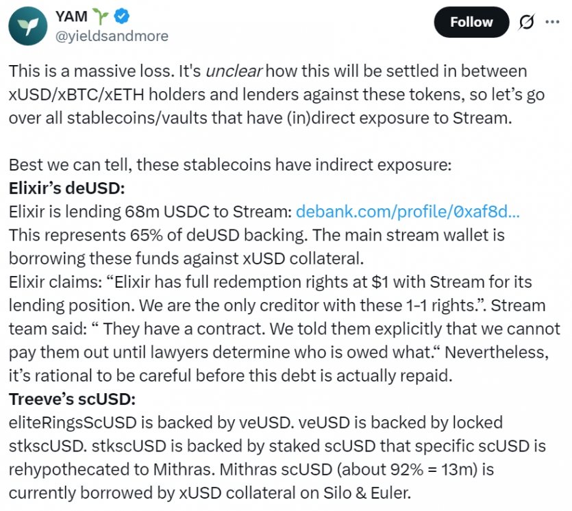 Злам платформи Stream Finance призвів до збитків у $285 млн: експерти кажуть про “дірки” у DeFi-протоколах