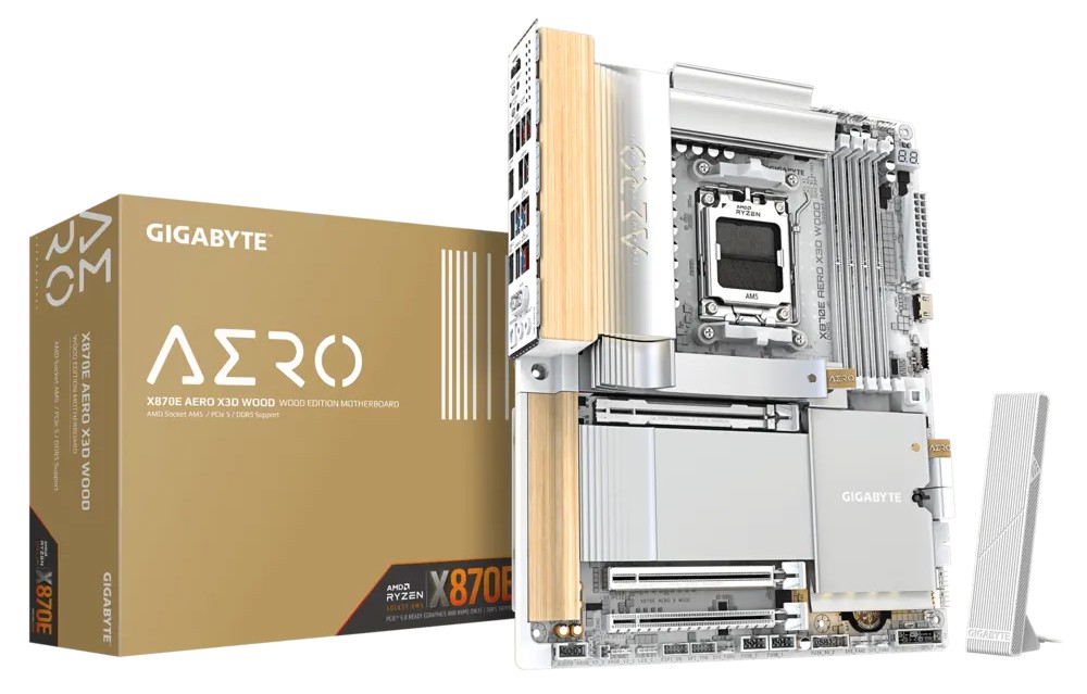 материнська плата Gigabyte X870E Aero X3D Wood