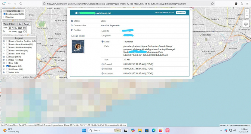 Криміналісти: повідомлення у WhatsApp містять приховані дані GPS
