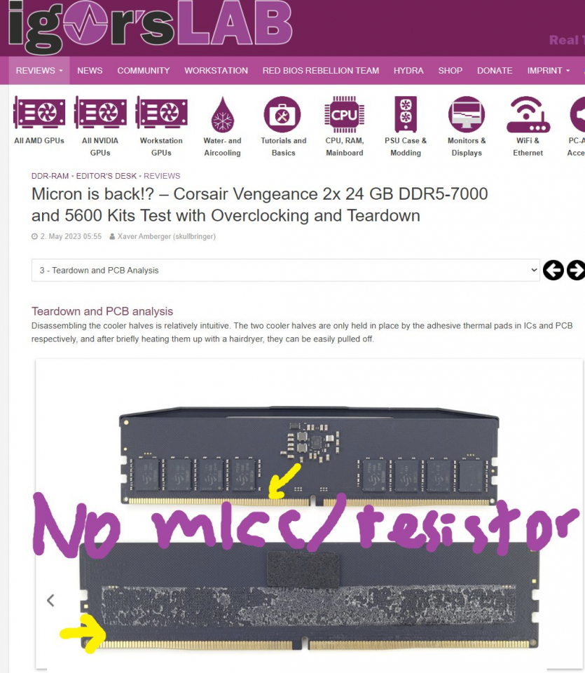 Модулі пам'яті Corsair Vengeance DDR5 продавалися з DDR4 під радіатором — як розпізнати підробку