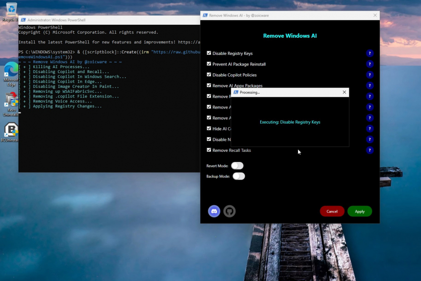 RemoveWindowsAI: цей скрипт вичистить весь ШІ з Windows 11 за секунди
