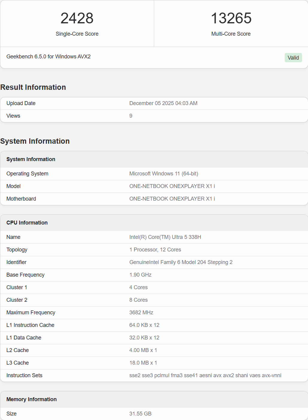 Результати тестів п’яти нових процесорів Intel — від Core Ultra 5 332 до Ultra X7 358H