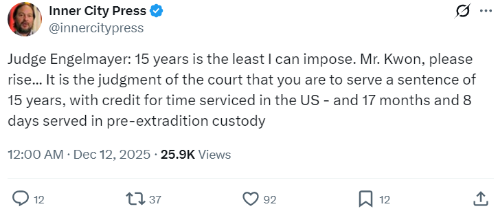 Співзасновника блокчейну Terra До Квона засудили до 15 років: судді кажуть про $40 млрд втрат і 1 млн потерпілих, серед них – українці