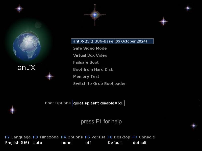 antiX стартує