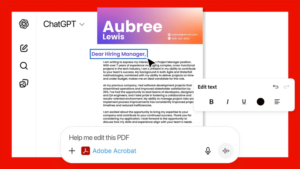 Всі в ChatGPT! Чатбот отримав власні Adobe Photoshop, Express та Acrobat — безплатна обробка фото та PDF за лічені секунди