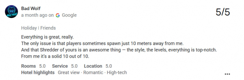 Італійський готель із назвою з Arc Raiders випадково засипали 5-зірковими відгуками