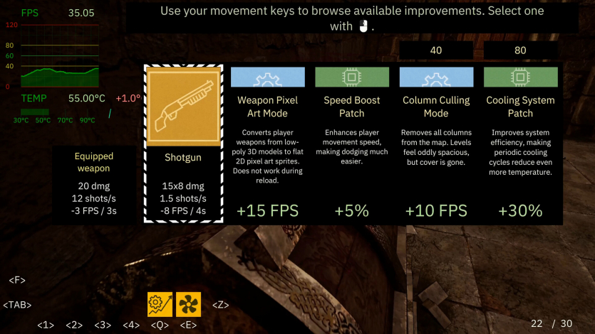 Бумер-шутер FPS Quest перетворює частоту кадрів на ресурс здоров'я, кожен пропущений удар — мінус продуктивність