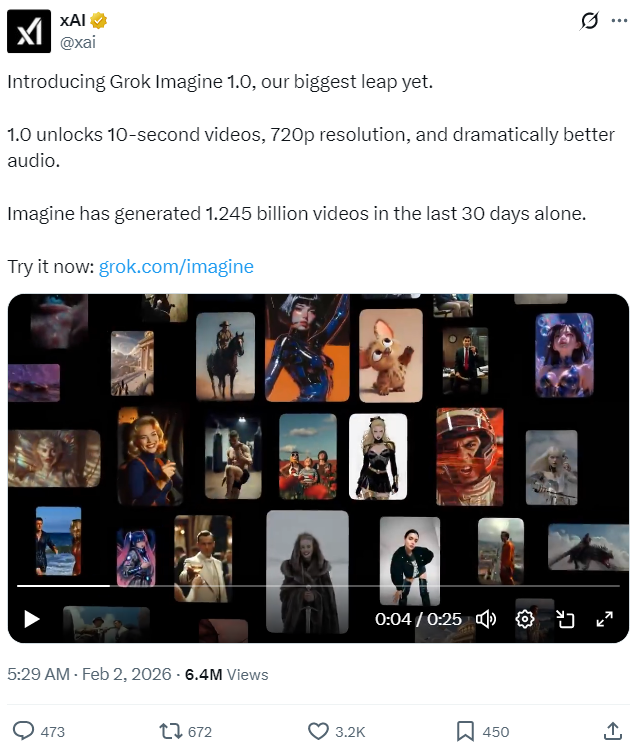 Раніше безкоштовно, тепер — $30: xAI закрила нові функції Grok Imagine для користувачів Premium