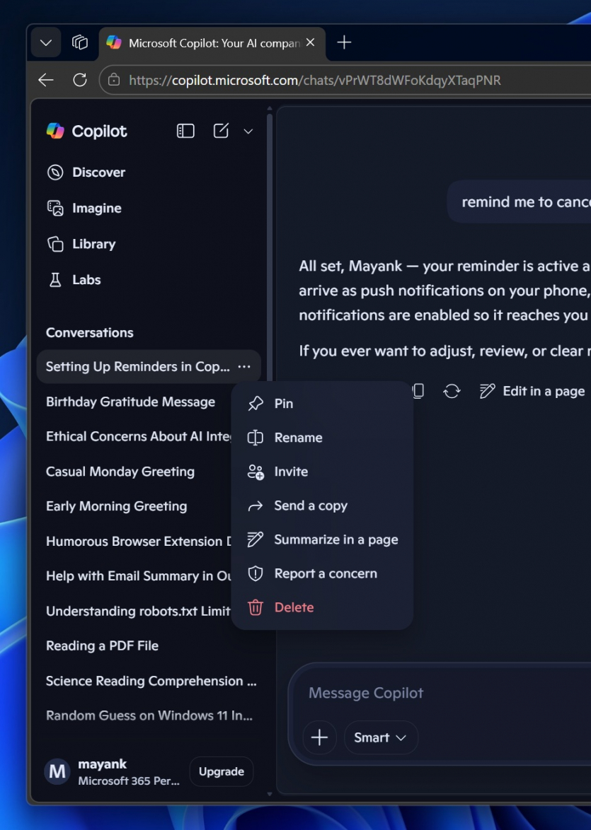Microsoft Copilot навчився надсилати нагадування: лише на смартфон і з вашого дозволу
