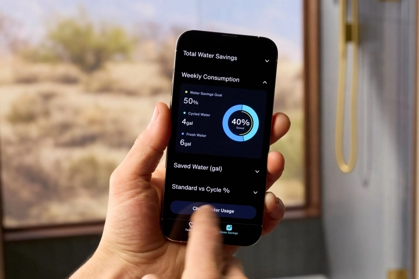 Новий душ Kohler економить споживання води до 80%: брудну очищує та використовує повторно
