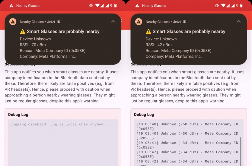 Нова Android-програма сповіщає, коли хтось поблизу носить smart-окуляри