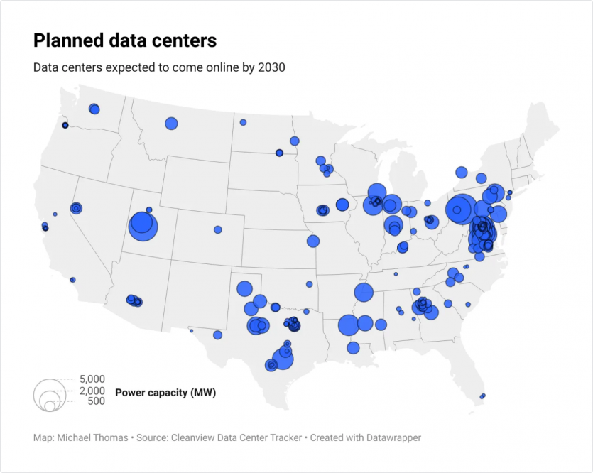 Власники ШІ-датацентрів створюють в США "тіньову мережу" приватних електростанцій на газі