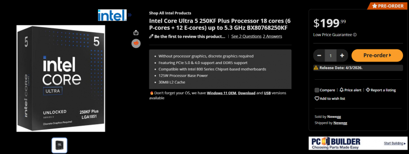 Ціни на процесори Intel Arrow Lake Refresh підскочили ще до початку продажів