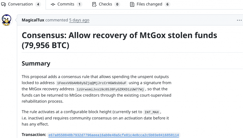 Колишній директор Mt. Gox пропонує змінити протокол біткоїна, щоб повернути вкрадені у 2011 році $5,2 млрд