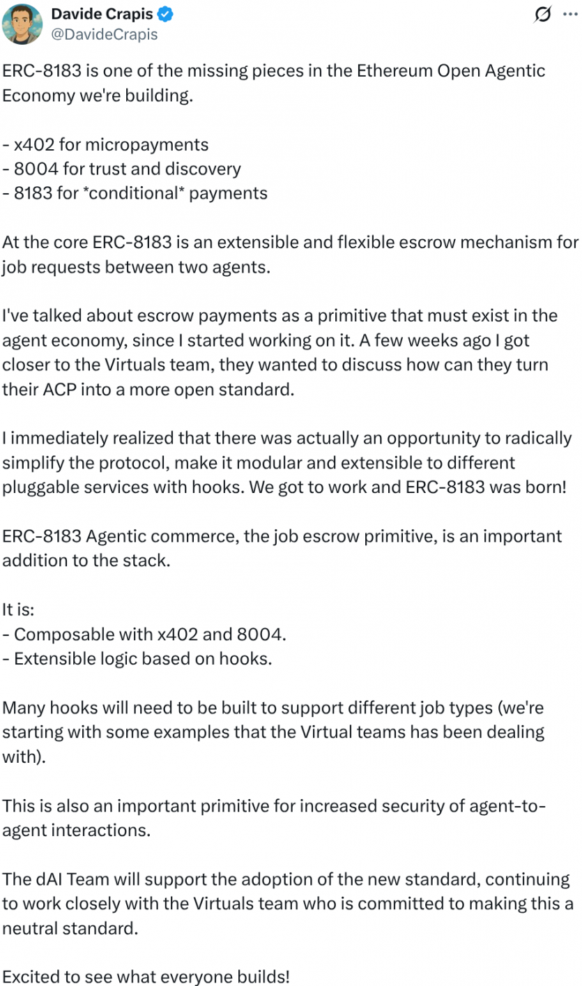 Ethereum представив перший у блокчейні протокол, де ШІ розраховуються криптовалютами без участі людей