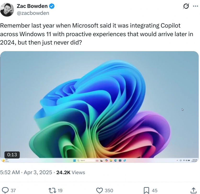 Microsoft відмовляється від інтеграції Copilot у сповіщення та "Налаштування" в Windows 11