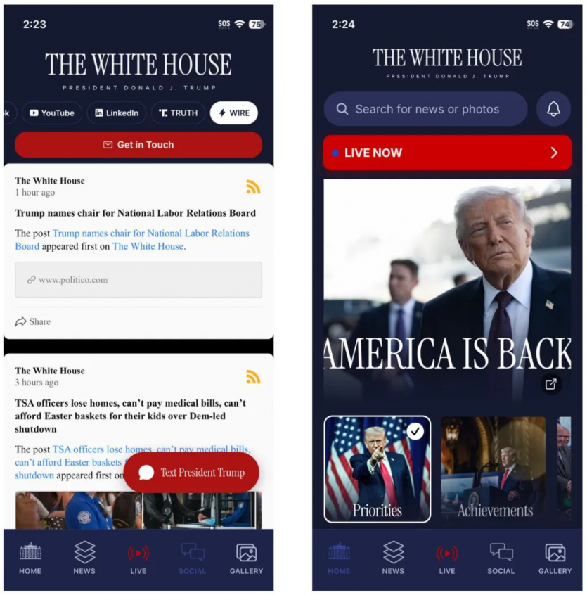 Білий дім випустив найкрінжовіший застосунок року: він зроблений на WordPress, має кнопку доносу до ICE і код випадкового розробника з GitHub
