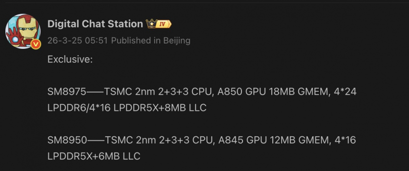 Snapdragon 8 Elite Gen 6: інсайдер розкрив характеристики майбутніх процесорів