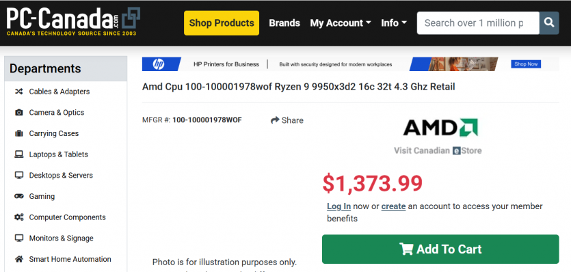 З'явились попередні ціни на процесори AMD Ryzen 9 9950X3D2