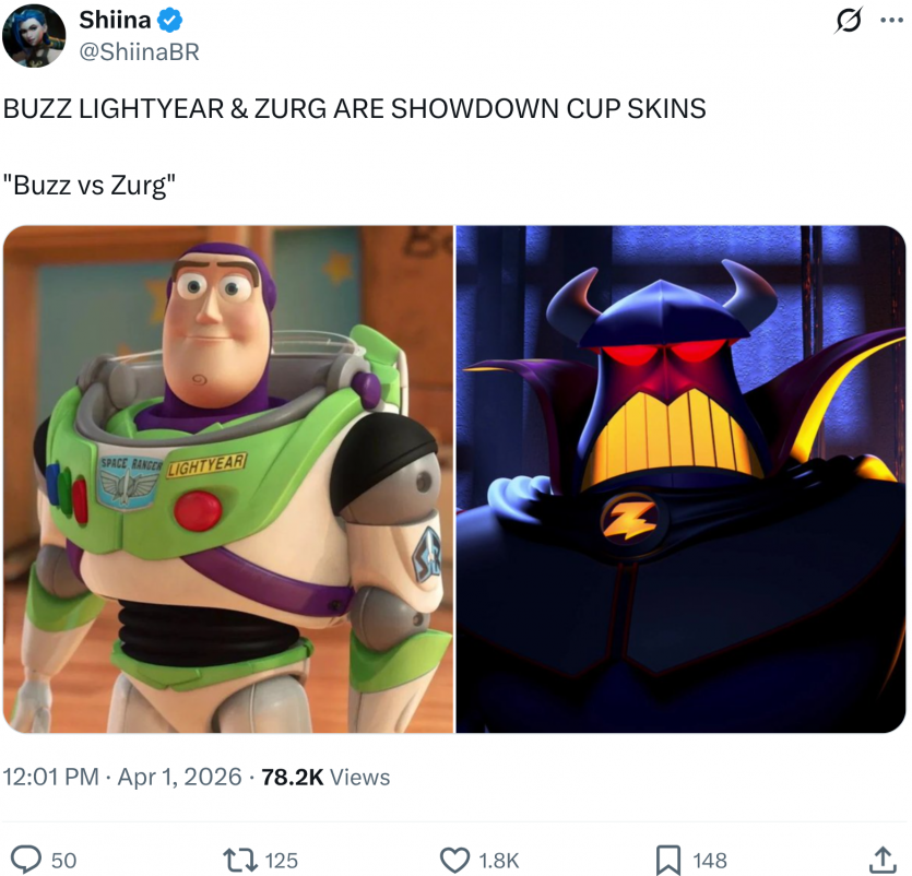 Fortnite готує колаборацію з Toy Story: Базз і Зург — через турнір, прибульці — як Sidekick-и