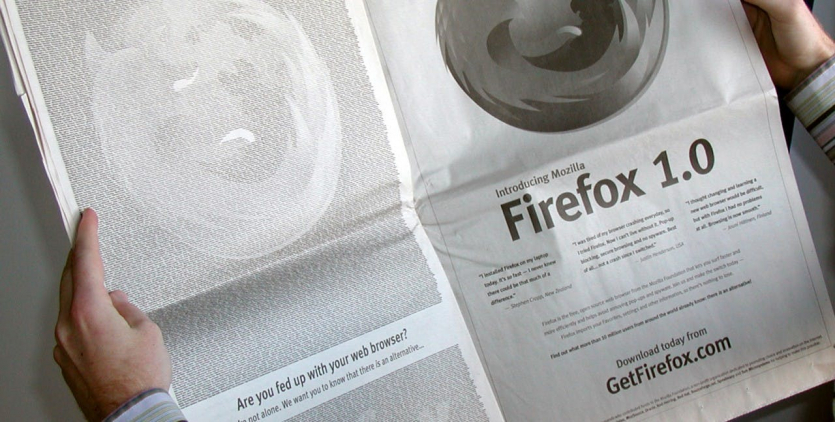 firefox on the pages of new york times
