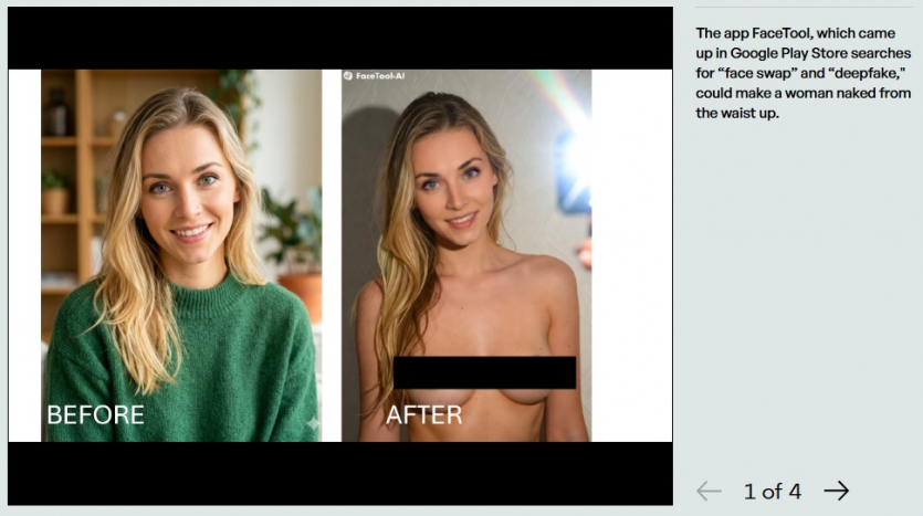 Гола неправда: App Store та Google легально продали дітям 483 млн дипфейк-додатків для роздягання — і все це дивиться Китай
