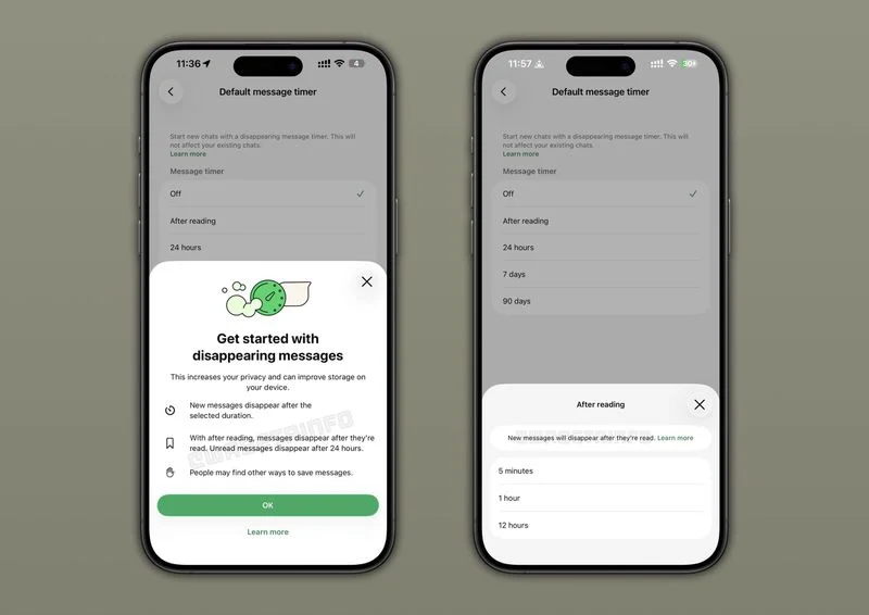Бета-оновлення WhatsApp: “зникаючі повідомлення” тепер зникають по-іншому