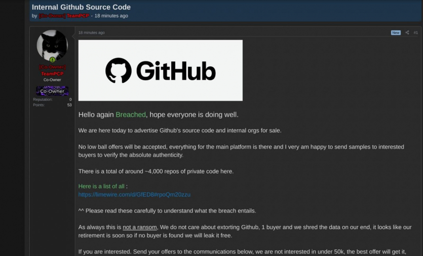 GitHub визнав масштабний витік даних: зламано понад 3 800 репозиторіїв