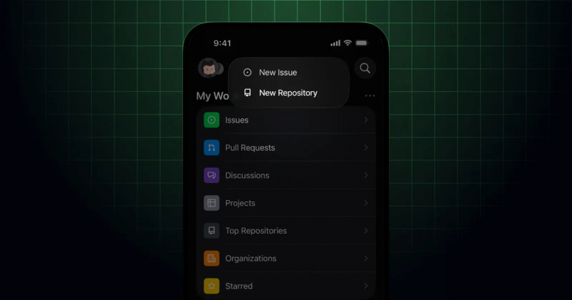 GitHub Mobile надає можливість створювати проєкти зі смартфону